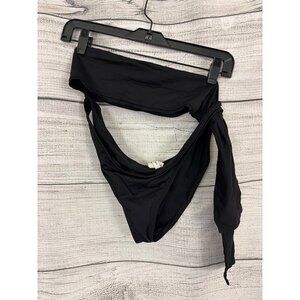 Calvin Klein Black Tie-Side High-Waist Bikini BOTTOM Size 14
